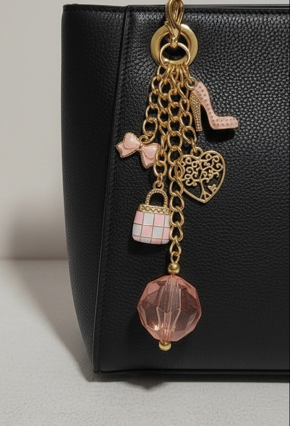 Soft Pink Glam Purse Charm