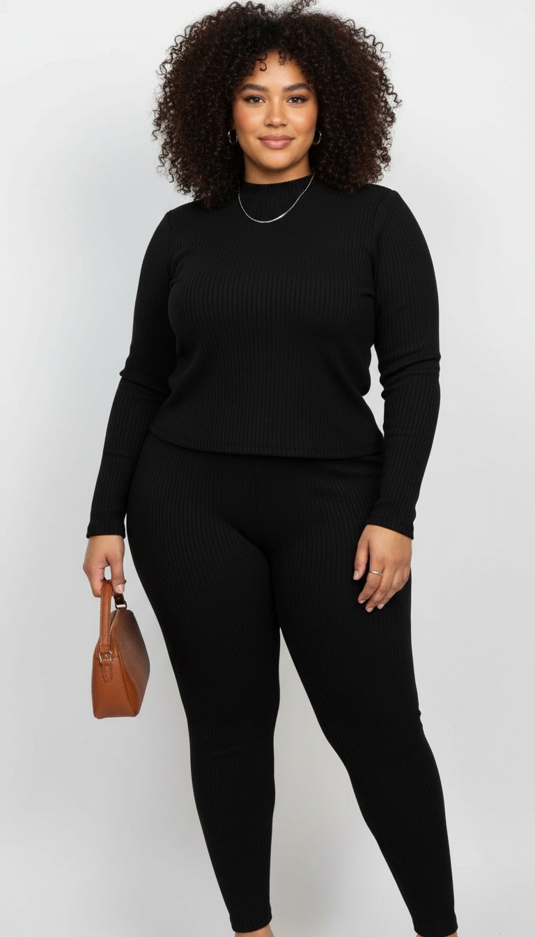 Elevated Ribbed Two-Piece Set