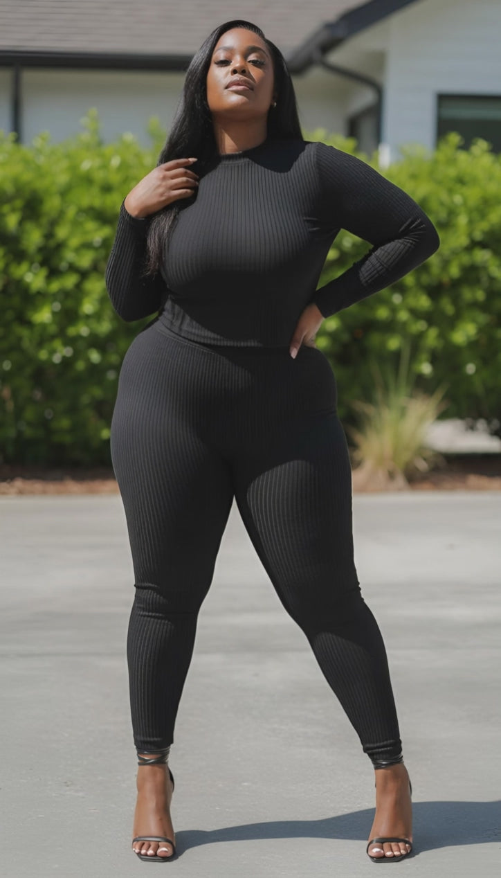 Elevated Ribbed Two-Piece Set