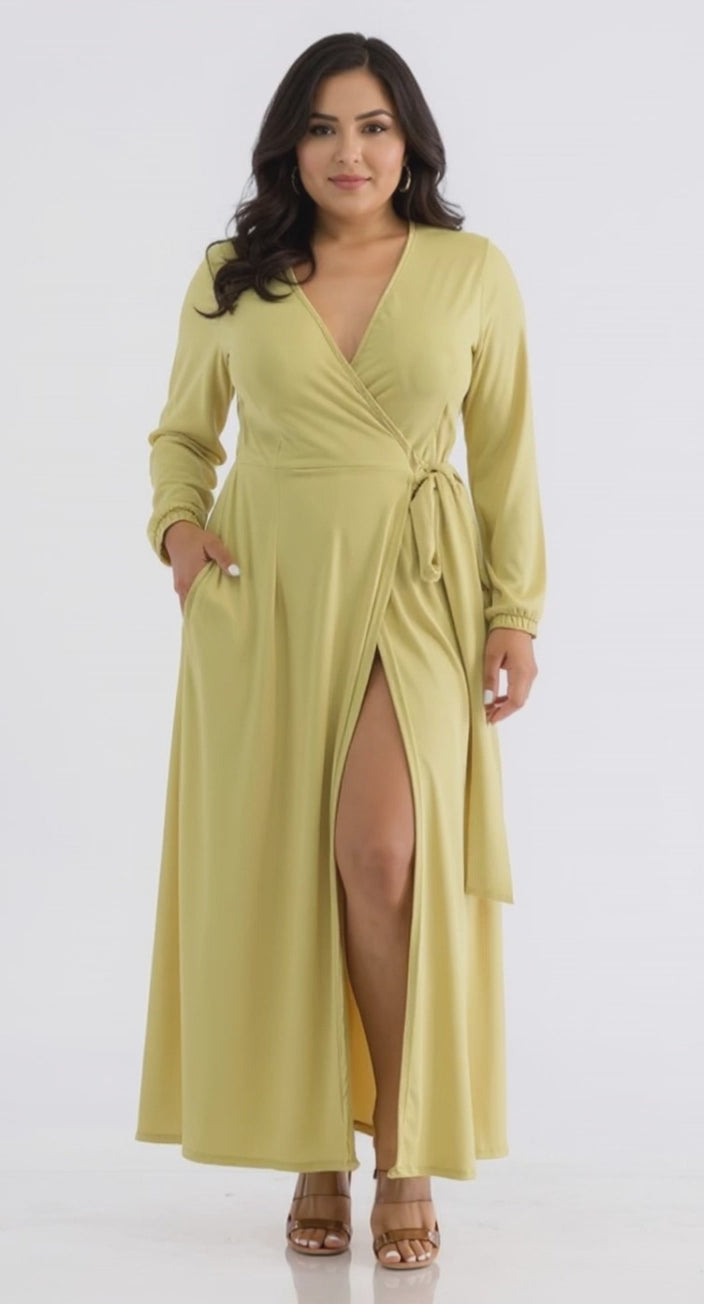 Graceful Wrap Maxi Dress
